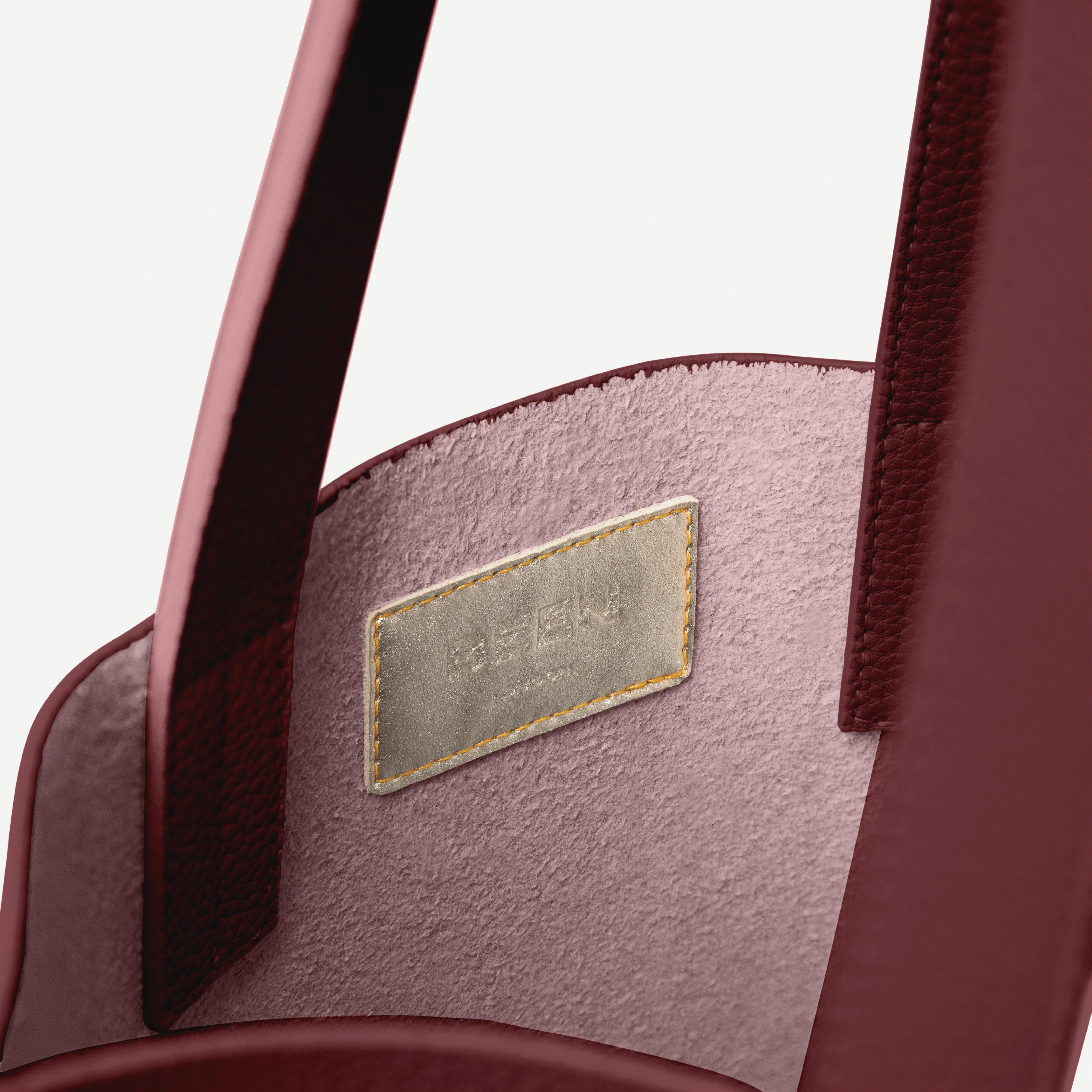 East Tote in Red Wine interior logo