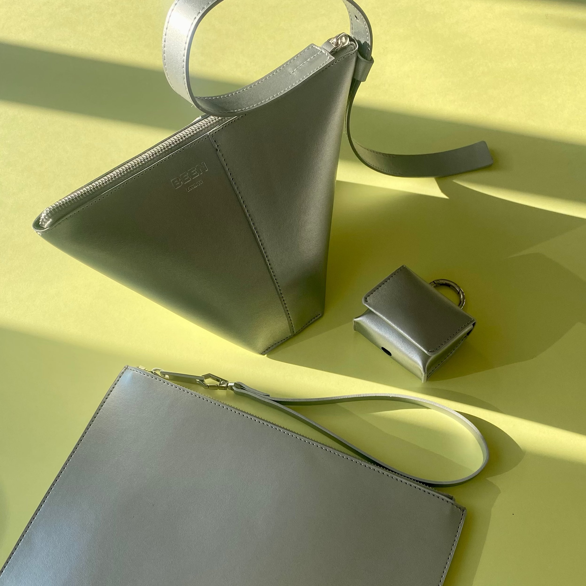 Yael Silver Birch Vegan Clutch Bag