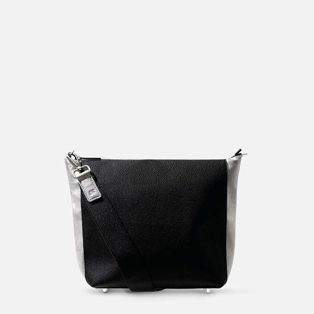 Mel x BEEN London crossbody Black Silver front