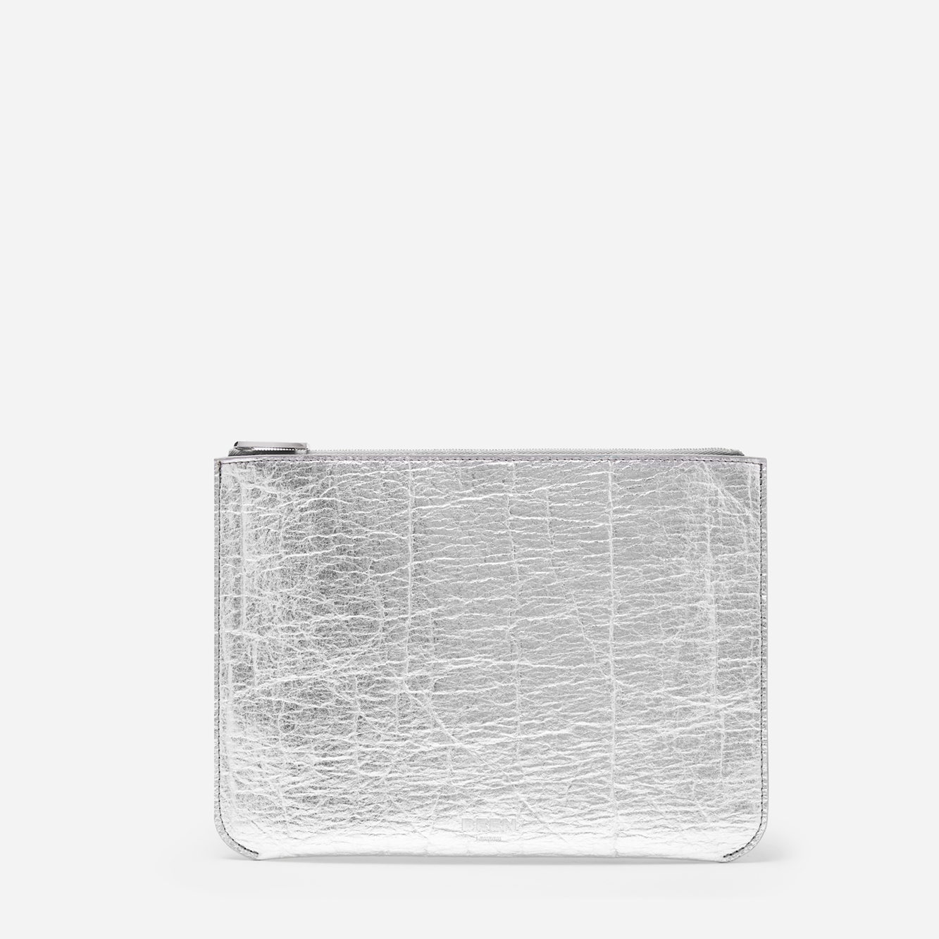 Yael Silver Clutch Bag Vegan Pouch BEEN London