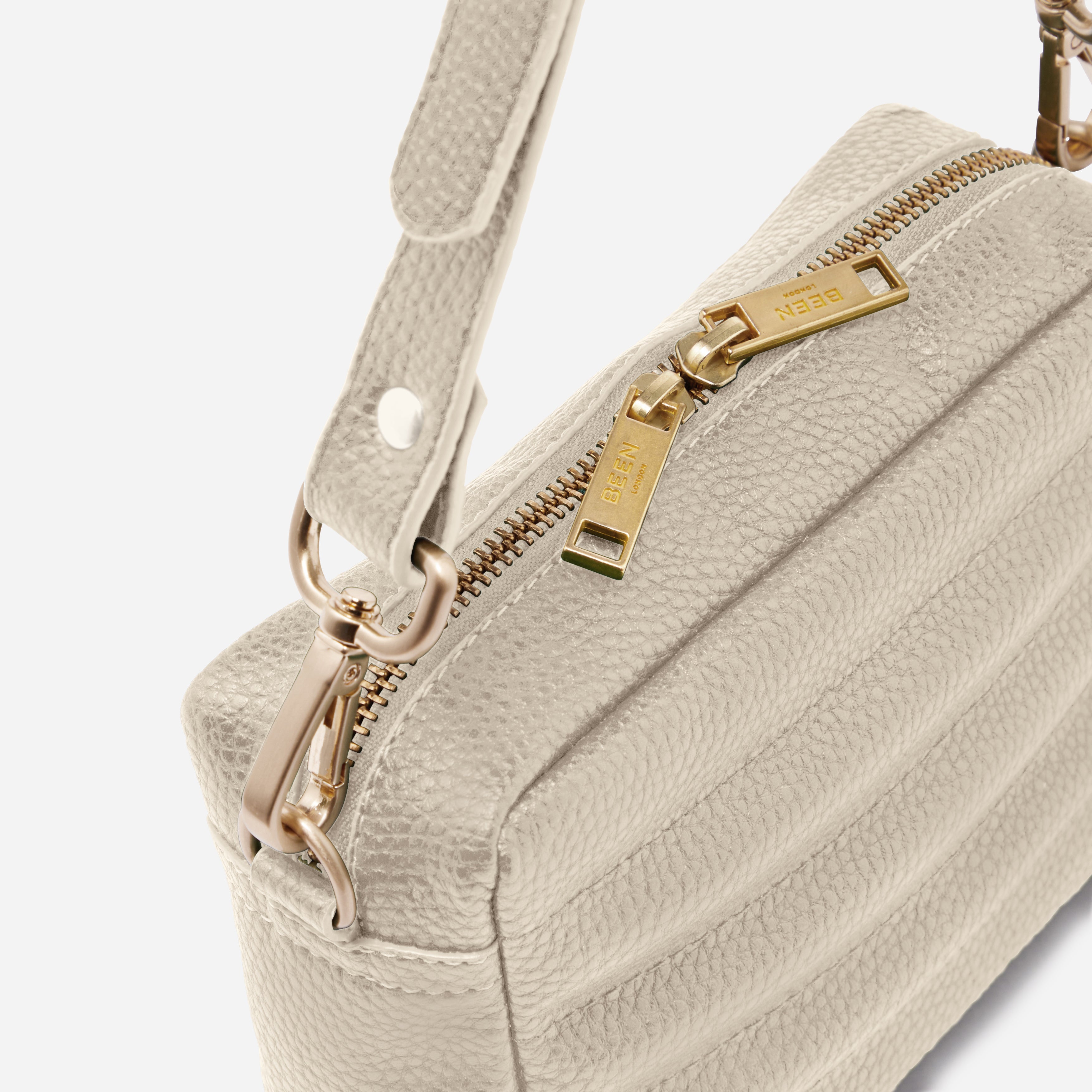 Ridley Crossbody in Oat double zip 