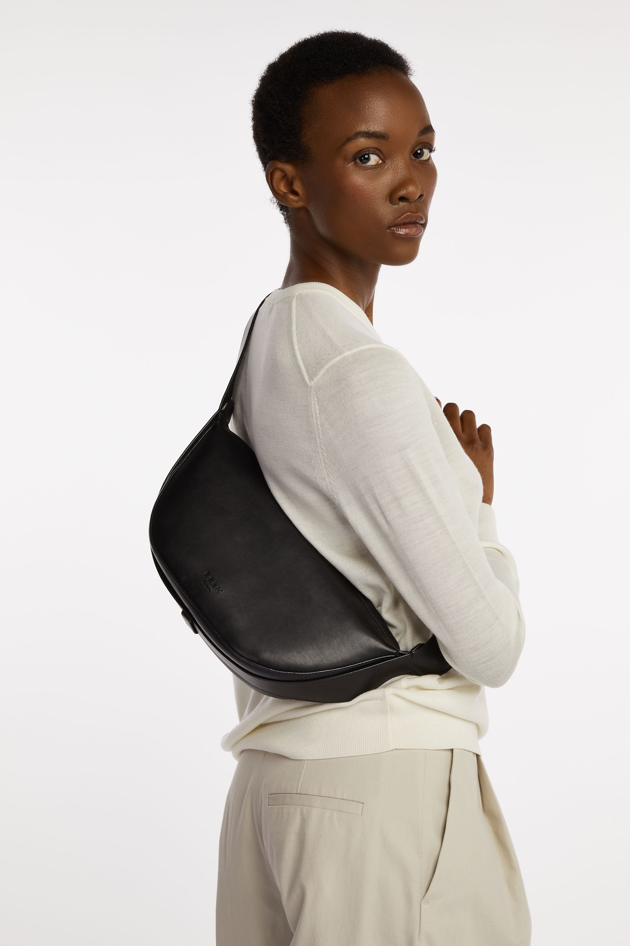 Black Onyx Annis Sling Bag on mdoel