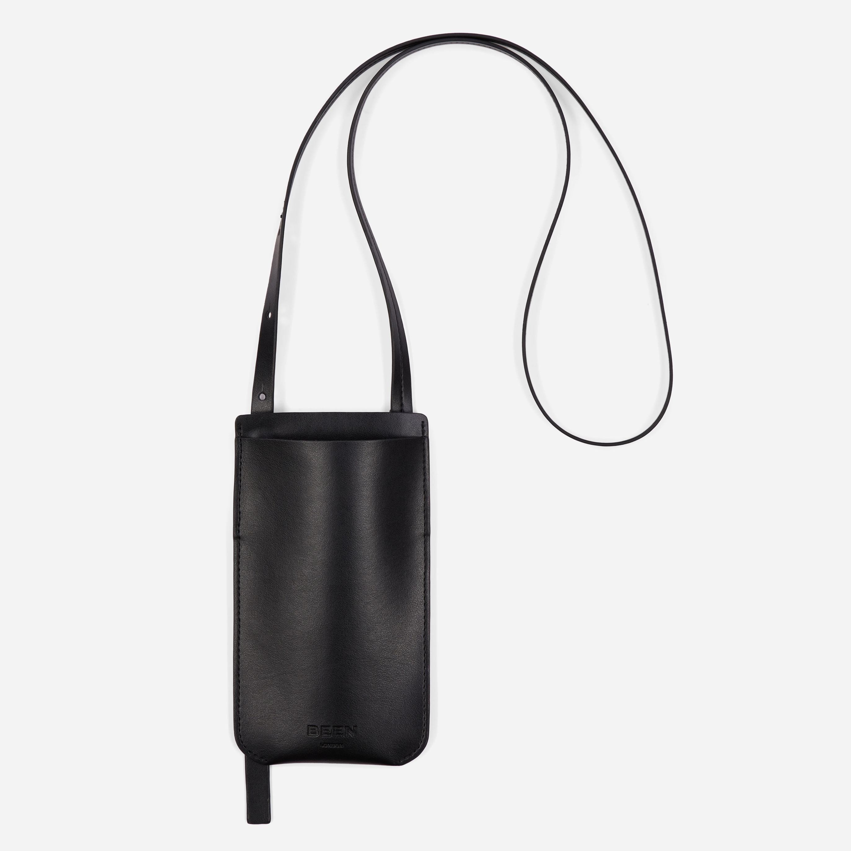 Elia Vegan Phone Bag in Black Onyx front 