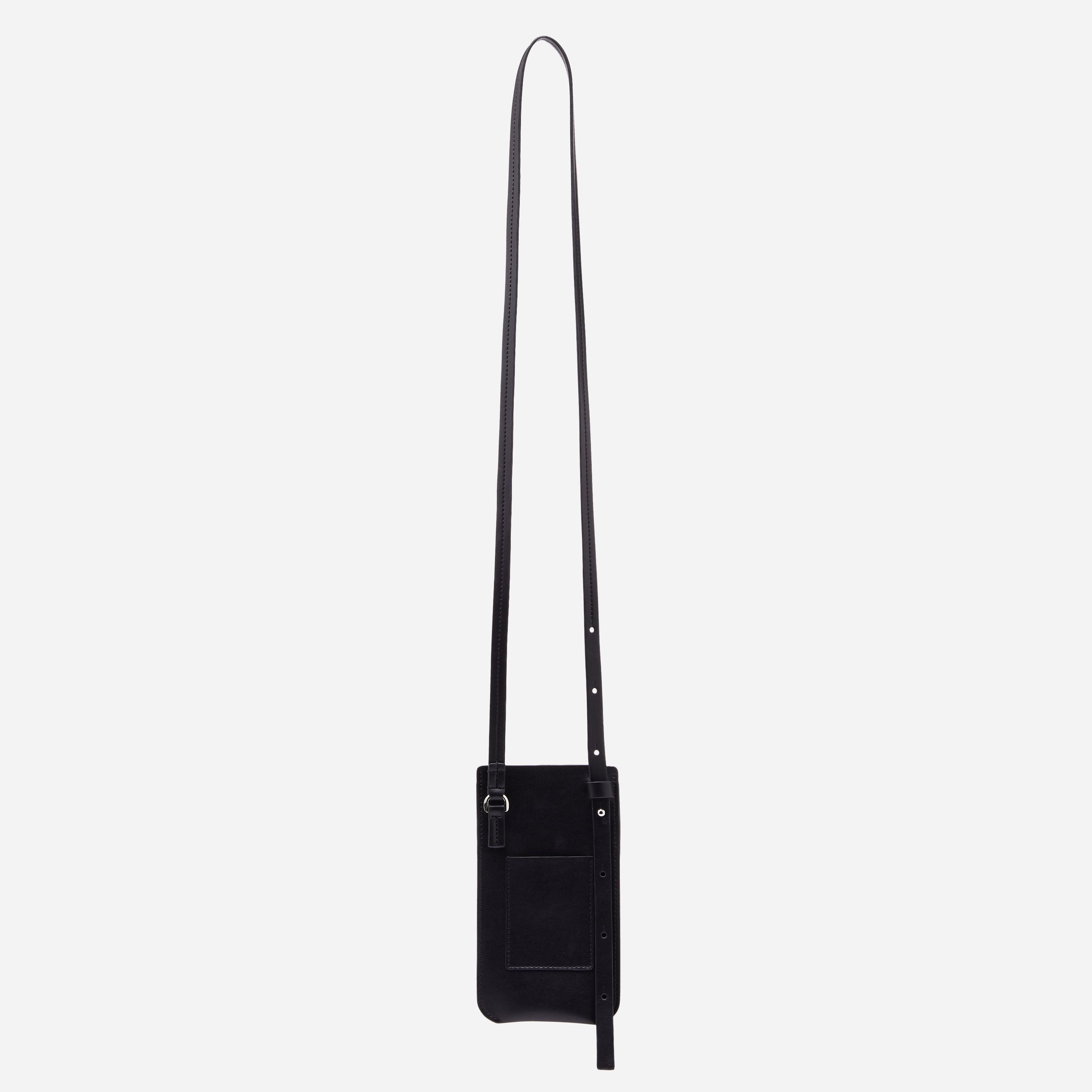 Pre-owned Timeless/classique Vegan Leather Crossbody Bag In Black