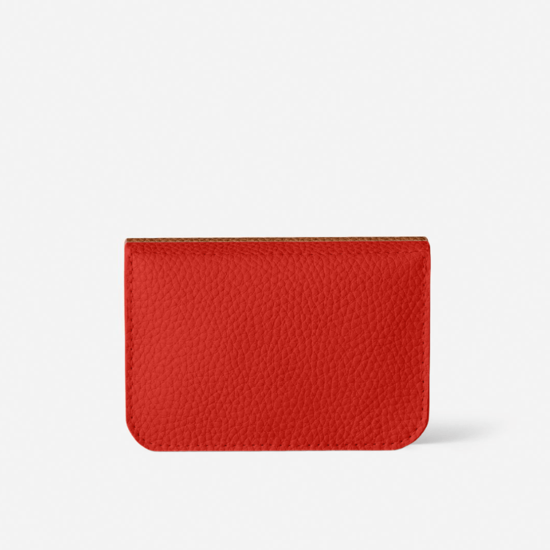 Lea Wallet in Coral red back